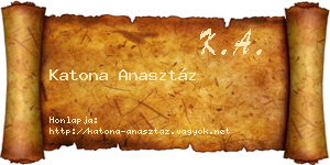 Katona Anasztáz névjegykártya
